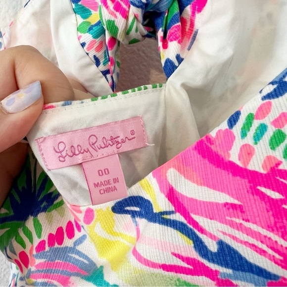 Lilly Pulitzer Shelli Shift Dress Dancing on the Deck Pink Size 00 - Picture 3 of 9